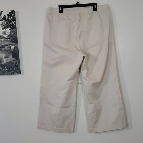Gap Easy Wide Leg Chino Pants Size XL Womens New With Tags Elastic Waist - Picture 8 of 16